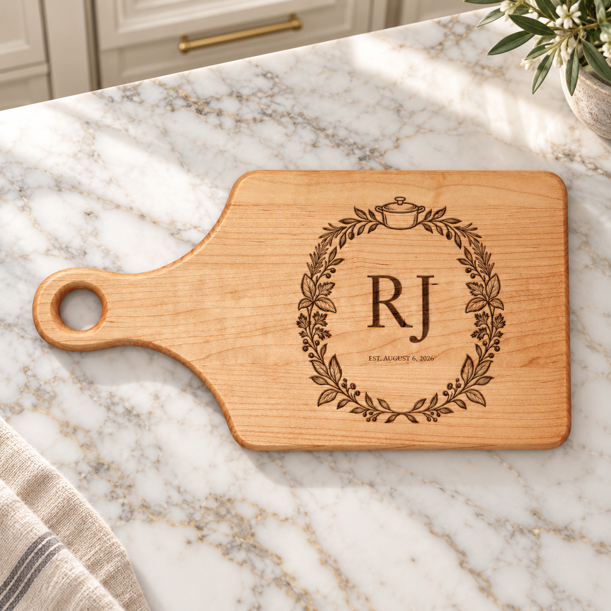 Atelier Engraved Personalized Wooden Cutting Board