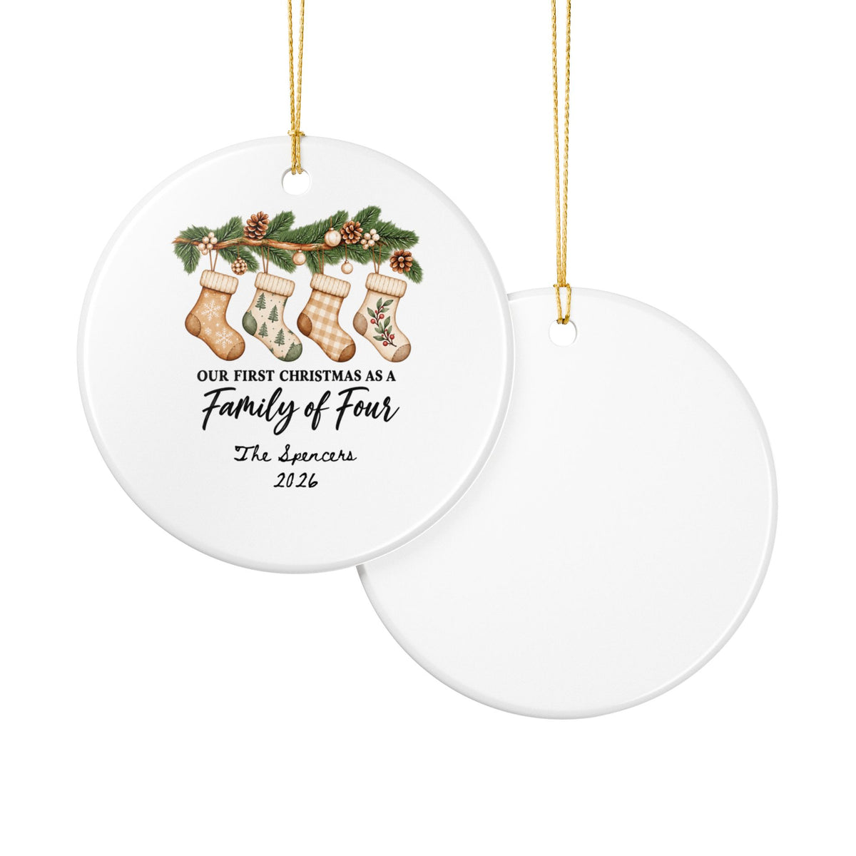 Heritage Single-Sided Ceramic Ornament