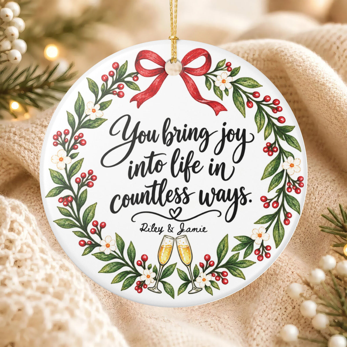 Heritage Single-Sided Ceramic Ornament