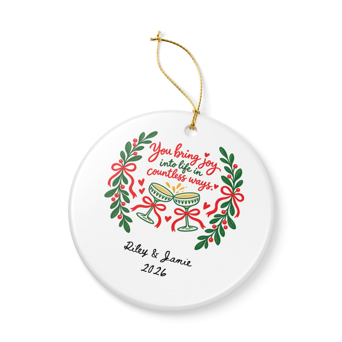 Heritage Single-Sided Ceramic Ornament