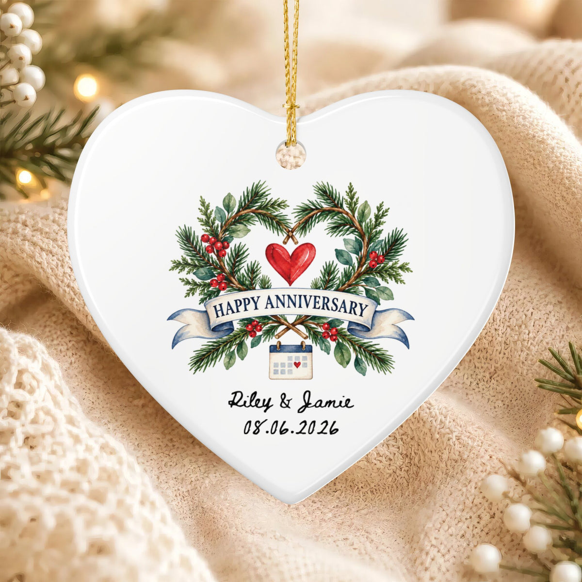 Signature Single-Sided Ceramic Ornament