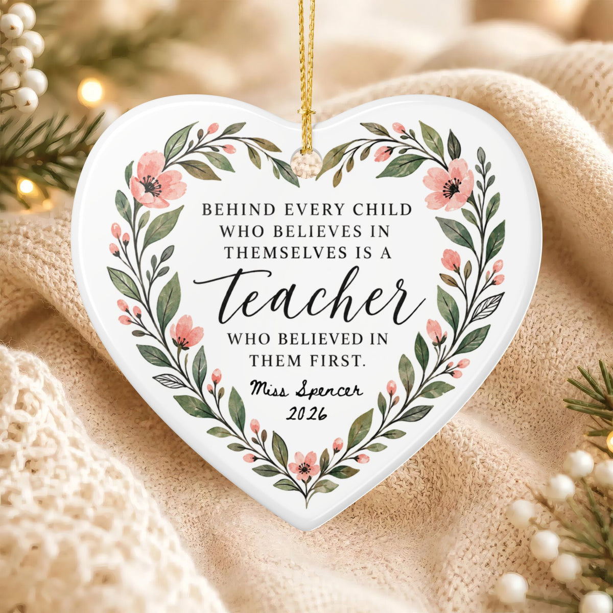Heritage Single-Sided Ceramic Ornament