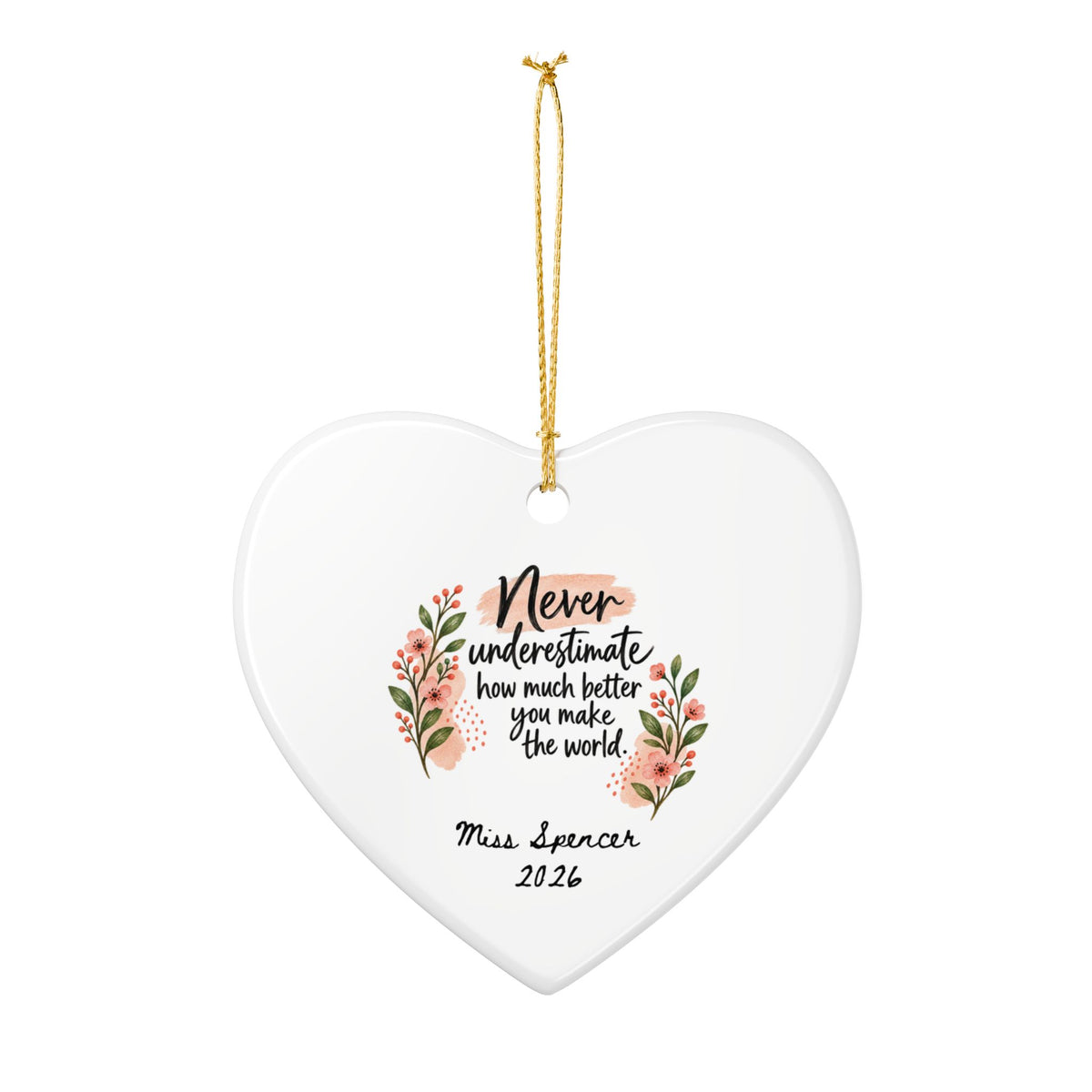 Heritage Single-Sided Ceramic Ornament
