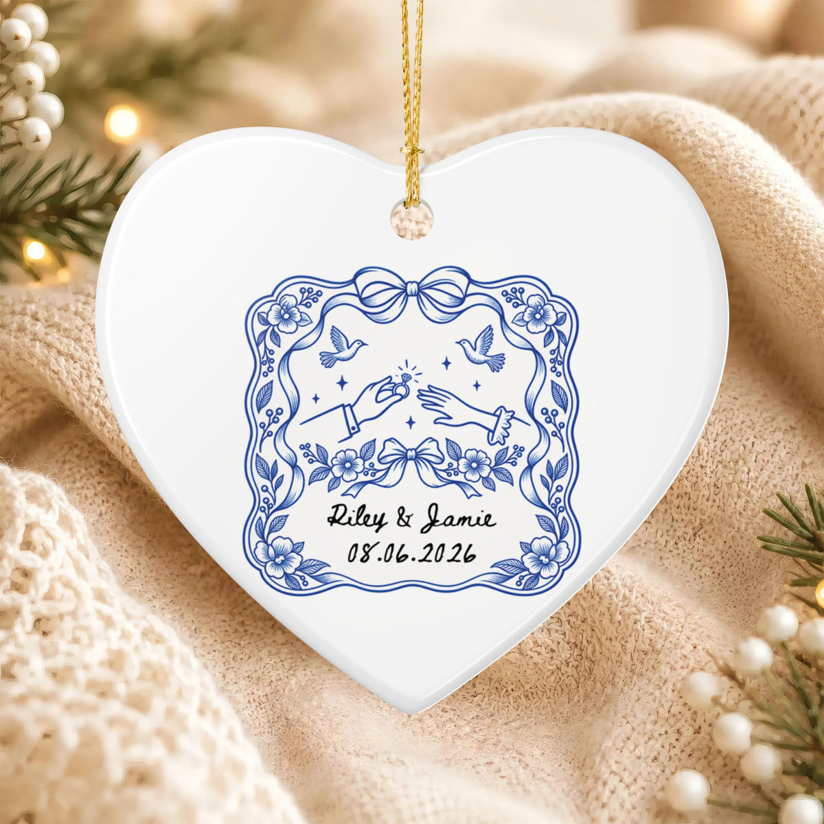 Heritage Single-Sided Ceramic Ornament