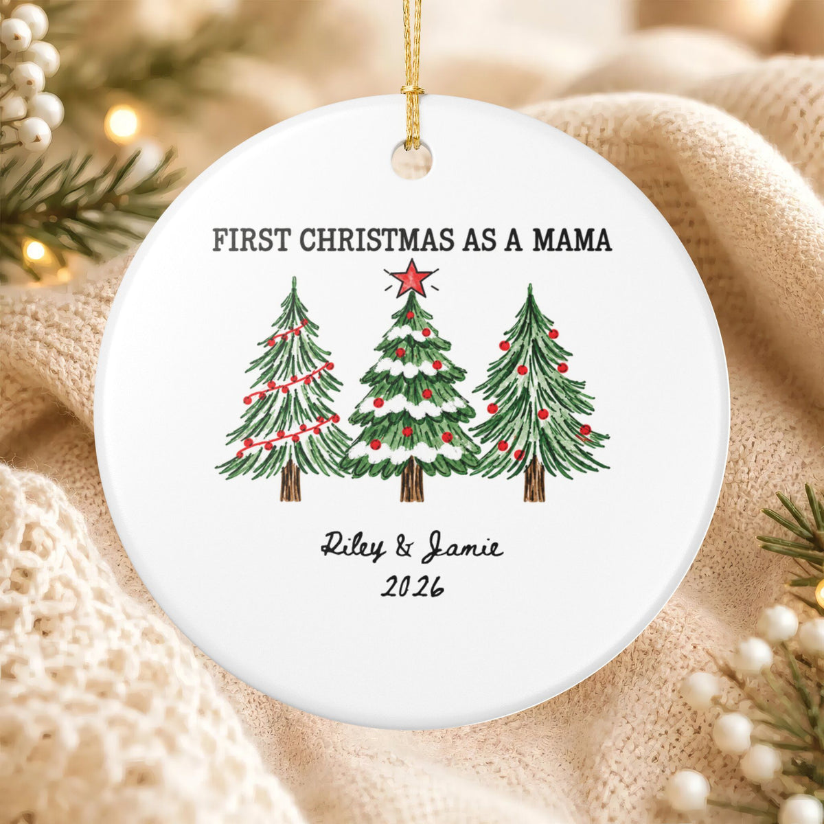 Heritage Single-Sided Ceramic Ornament