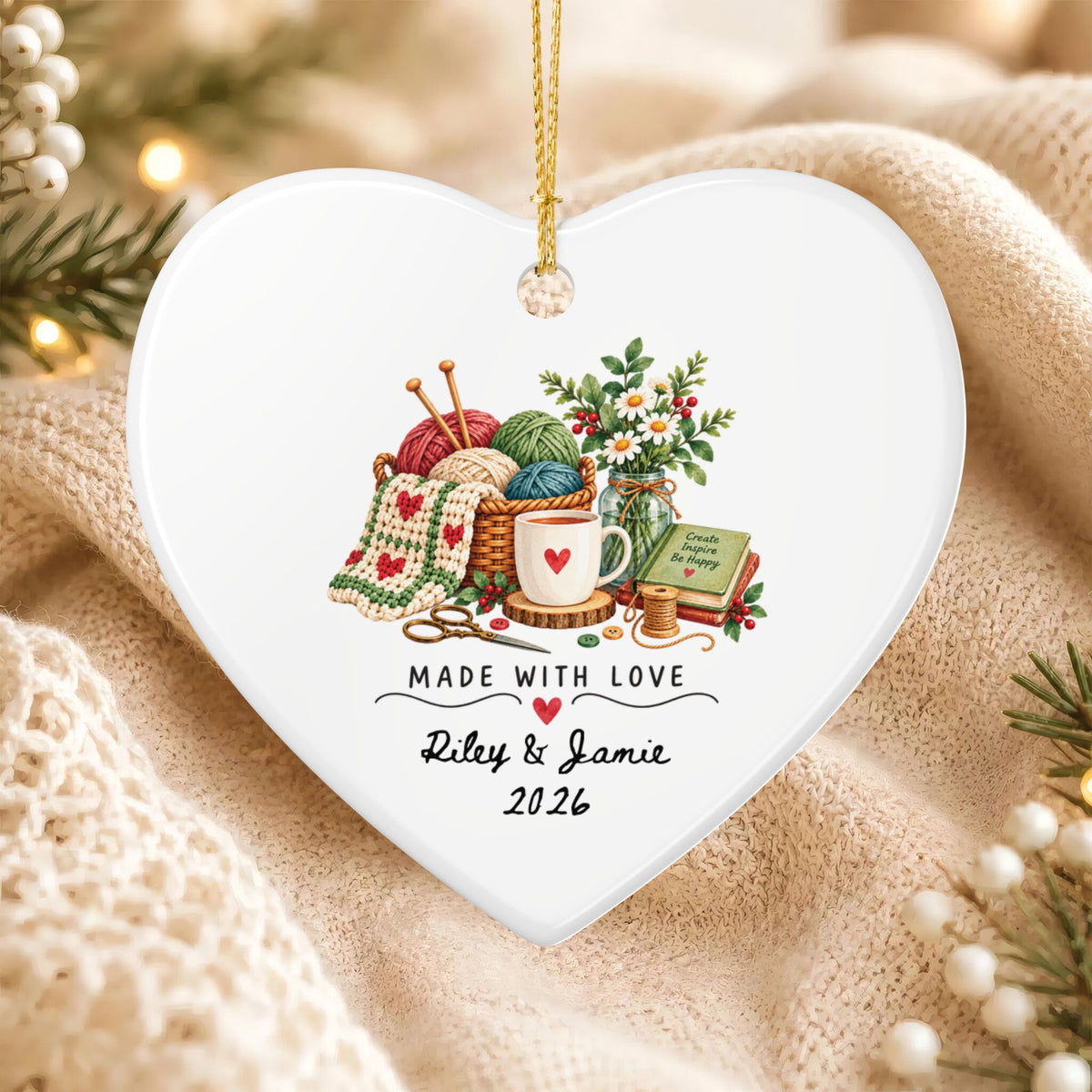 Heritage Single-Sided Ceramic Ornament