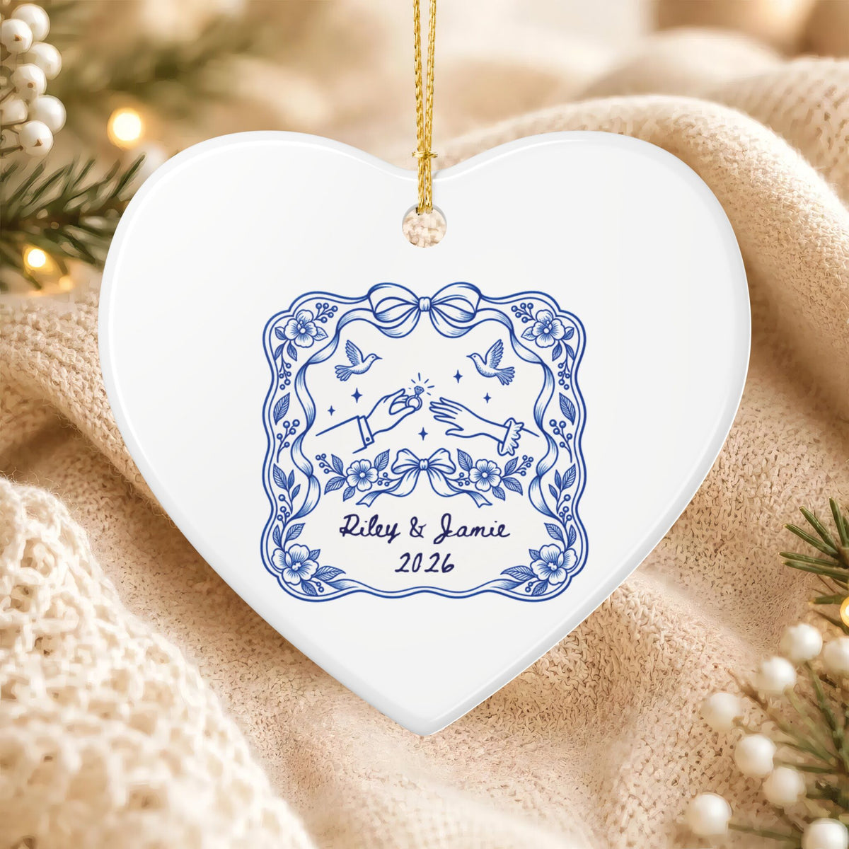 Heritage Single-Sided Ceramic Ornament