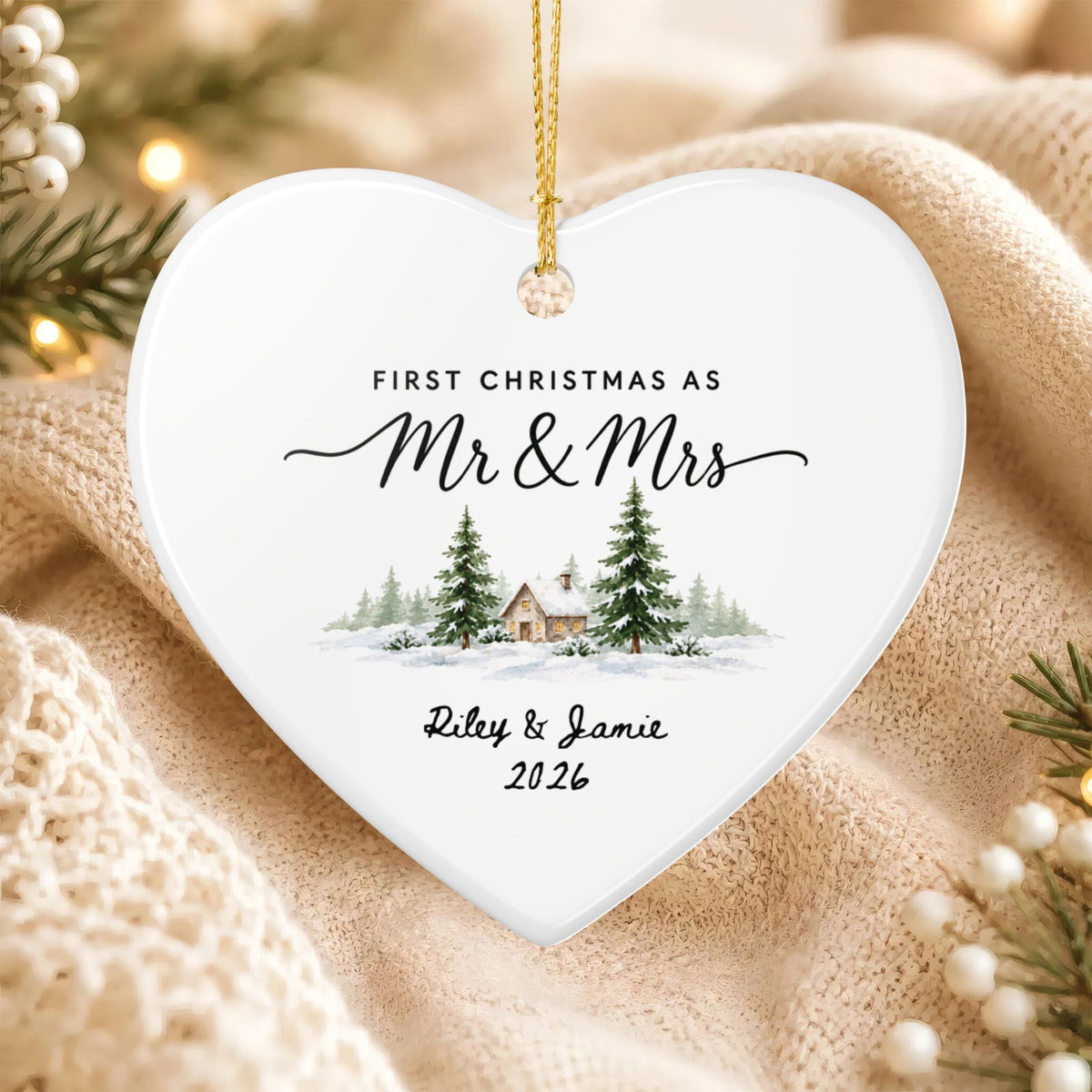 Heritage Single-Sided Ceramic Ornament