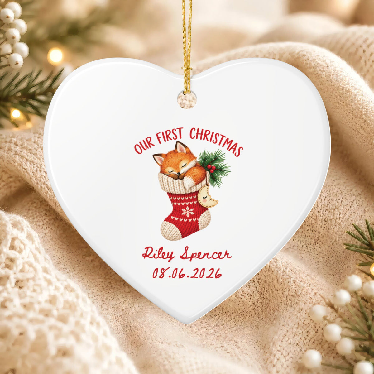 Heritage Single-Sided Ceramic Ornament