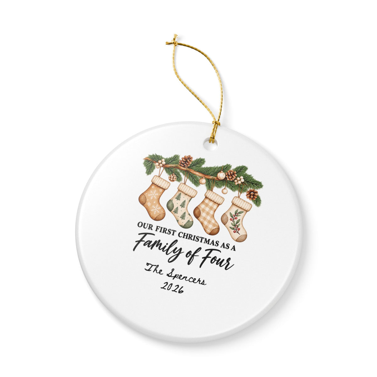 Heritage Single-Sided Ceramic Ornament