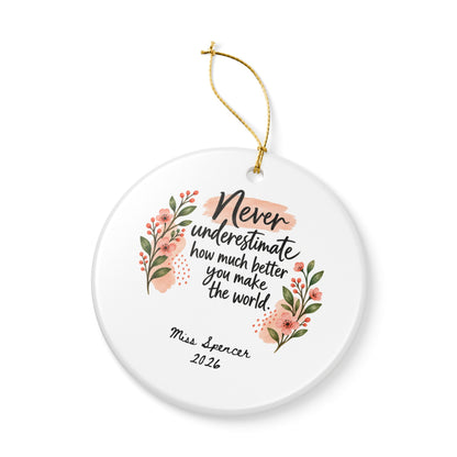 Heritage Single-Sided Ceramic Ornament