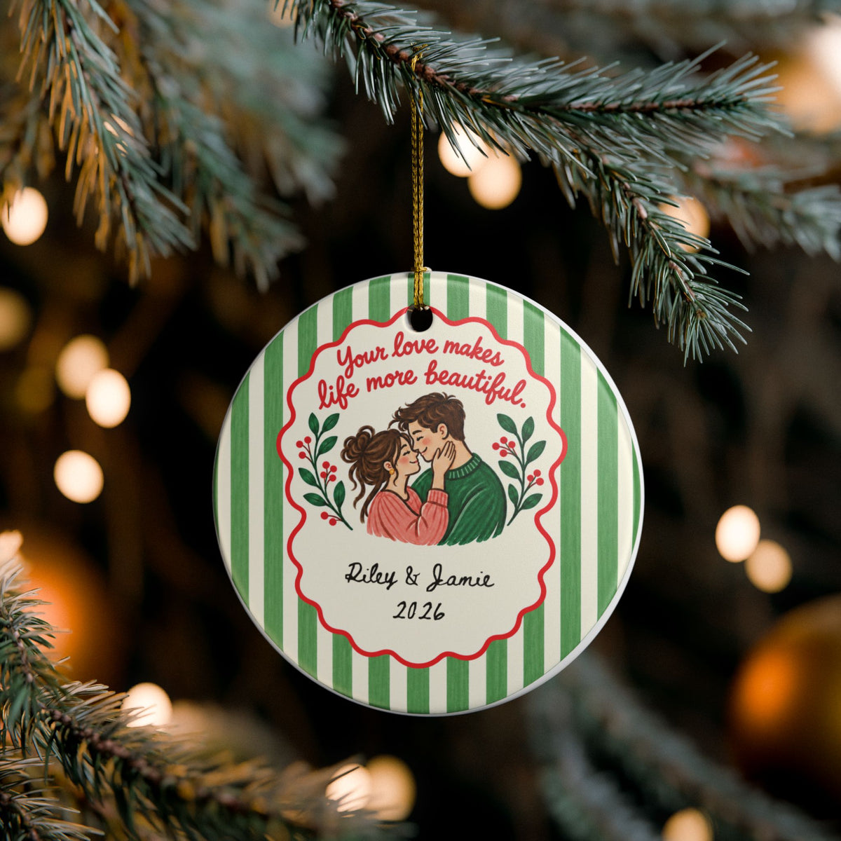 Heritage Single-Sided Ceramic Ornament