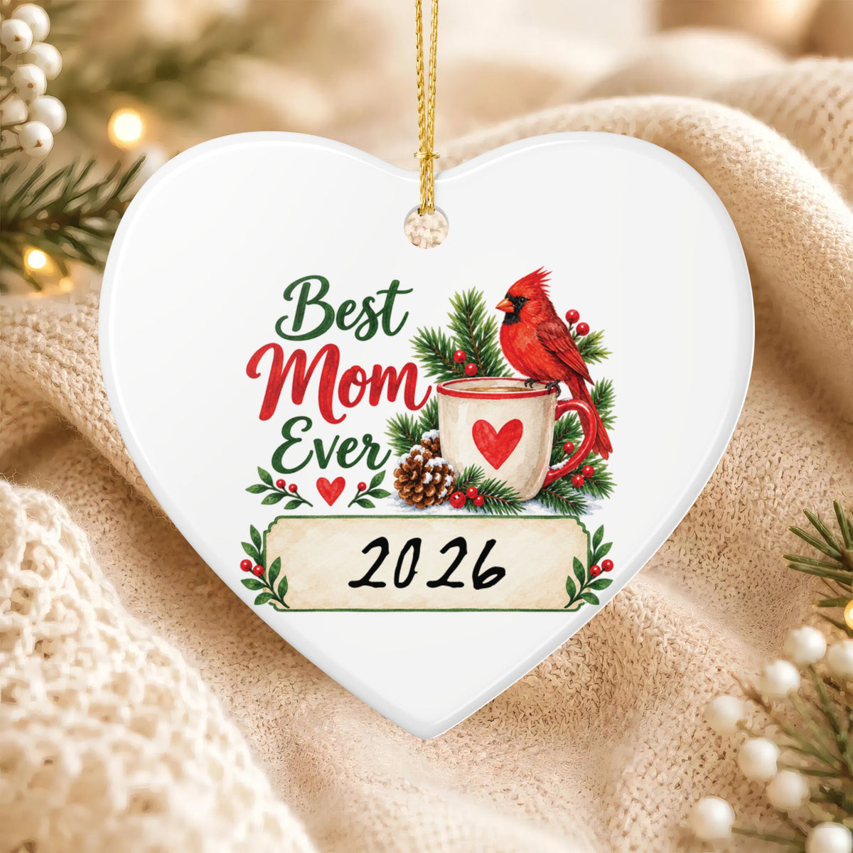 Heritage Single-Sided Ceramic Ornament