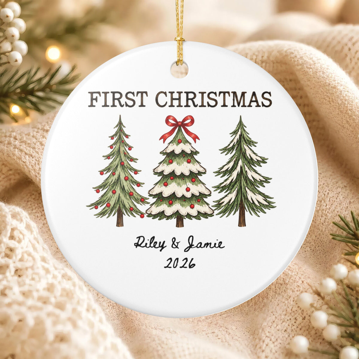 Heritage Single-Sided Ceramic Ornament