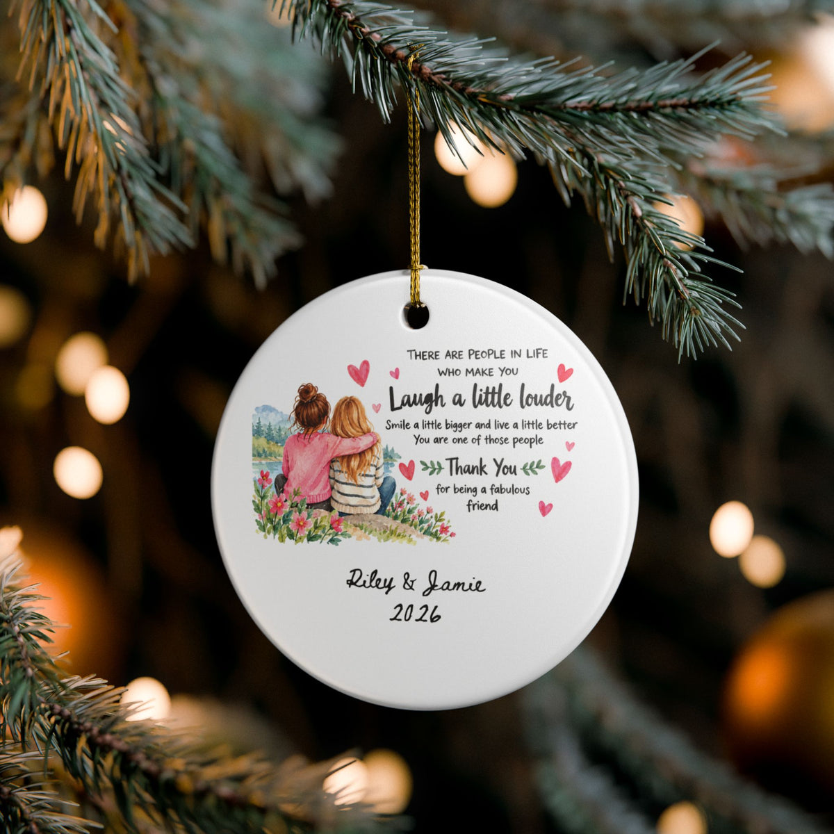 Heritage Single-Sided Ceramic Ornament