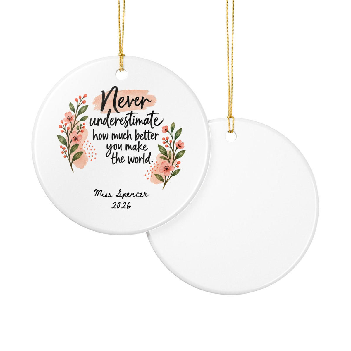 Heritage Single-Sided Ceramic Ornament