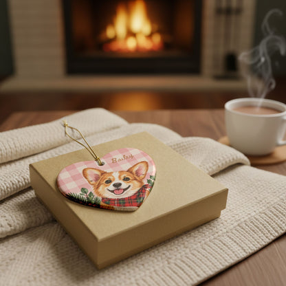Personalized Pet Christmas Ceramic Ornament Dog & Cat Keepsake