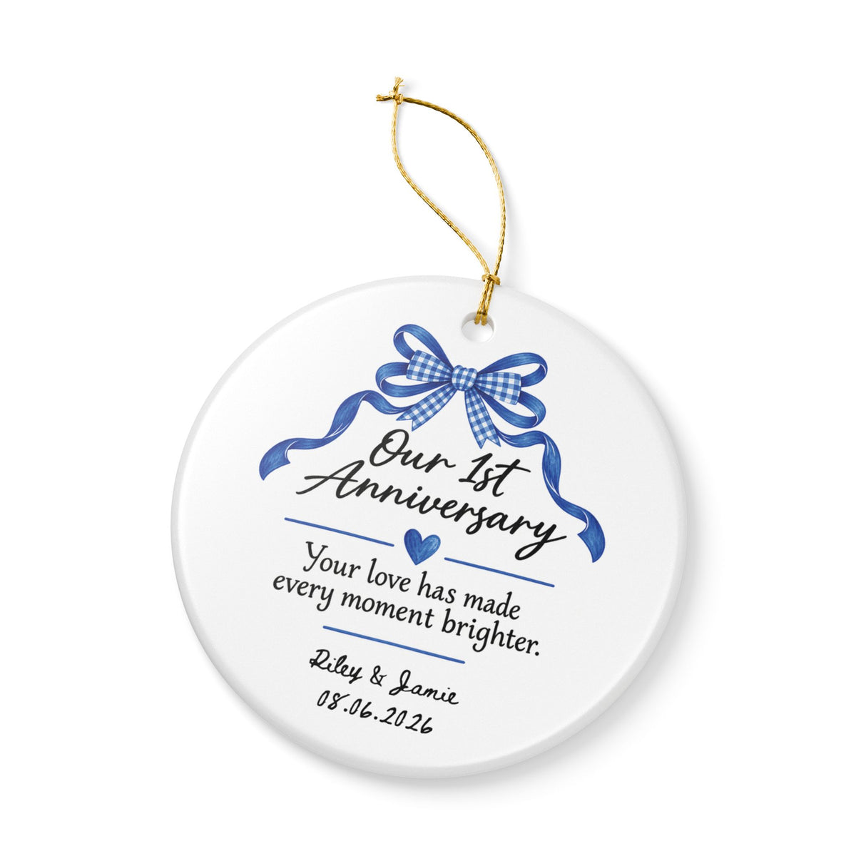 Heritage Single-Sided Ceramic Ornament
