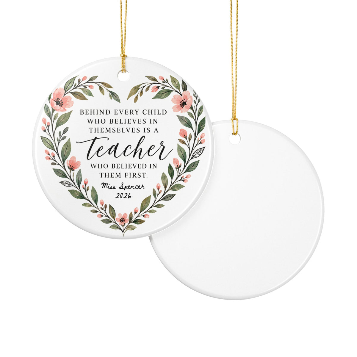 Heritage Single-Sided Ceramic Ornament