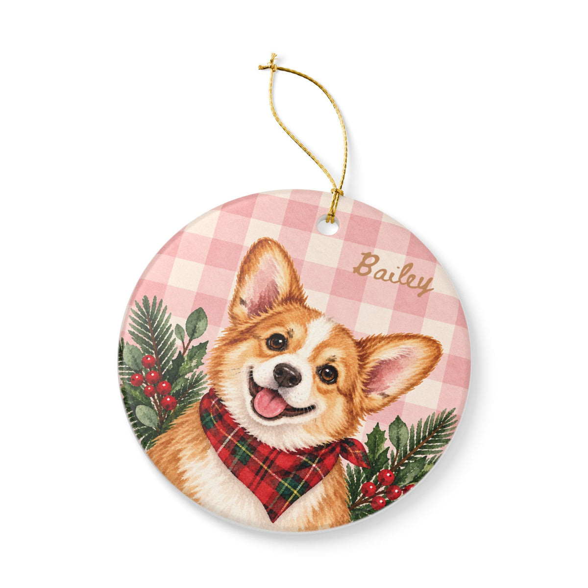 Personalized Pet Christmas Ceramic Ornament Dog & Cat Keepsake