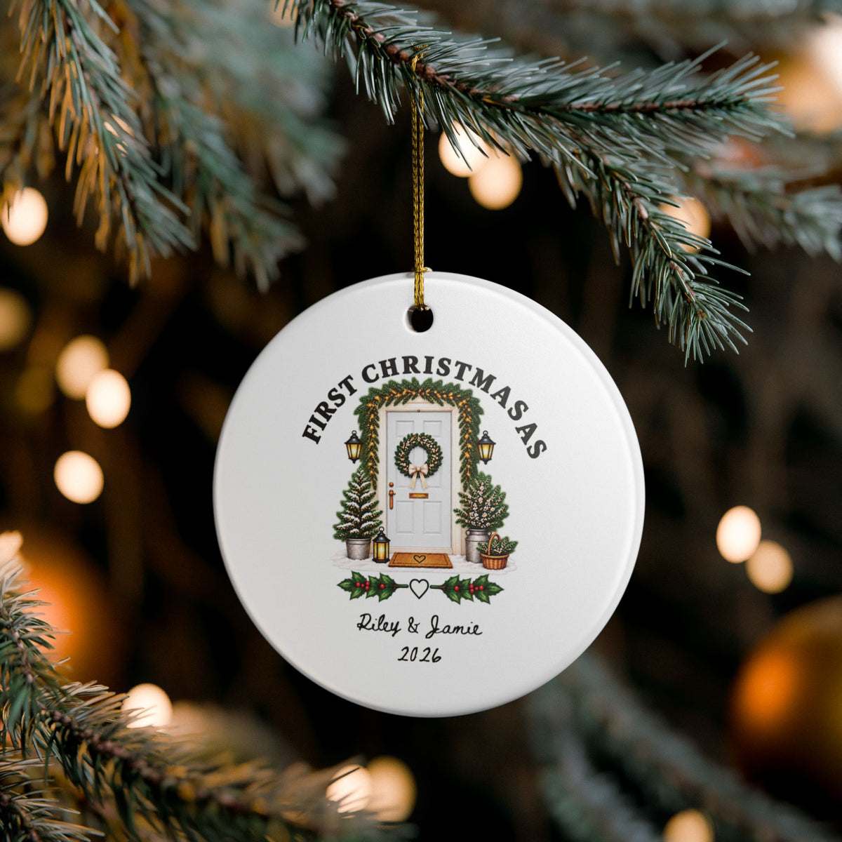 Heritage Single-Sided Ceramic Ornament