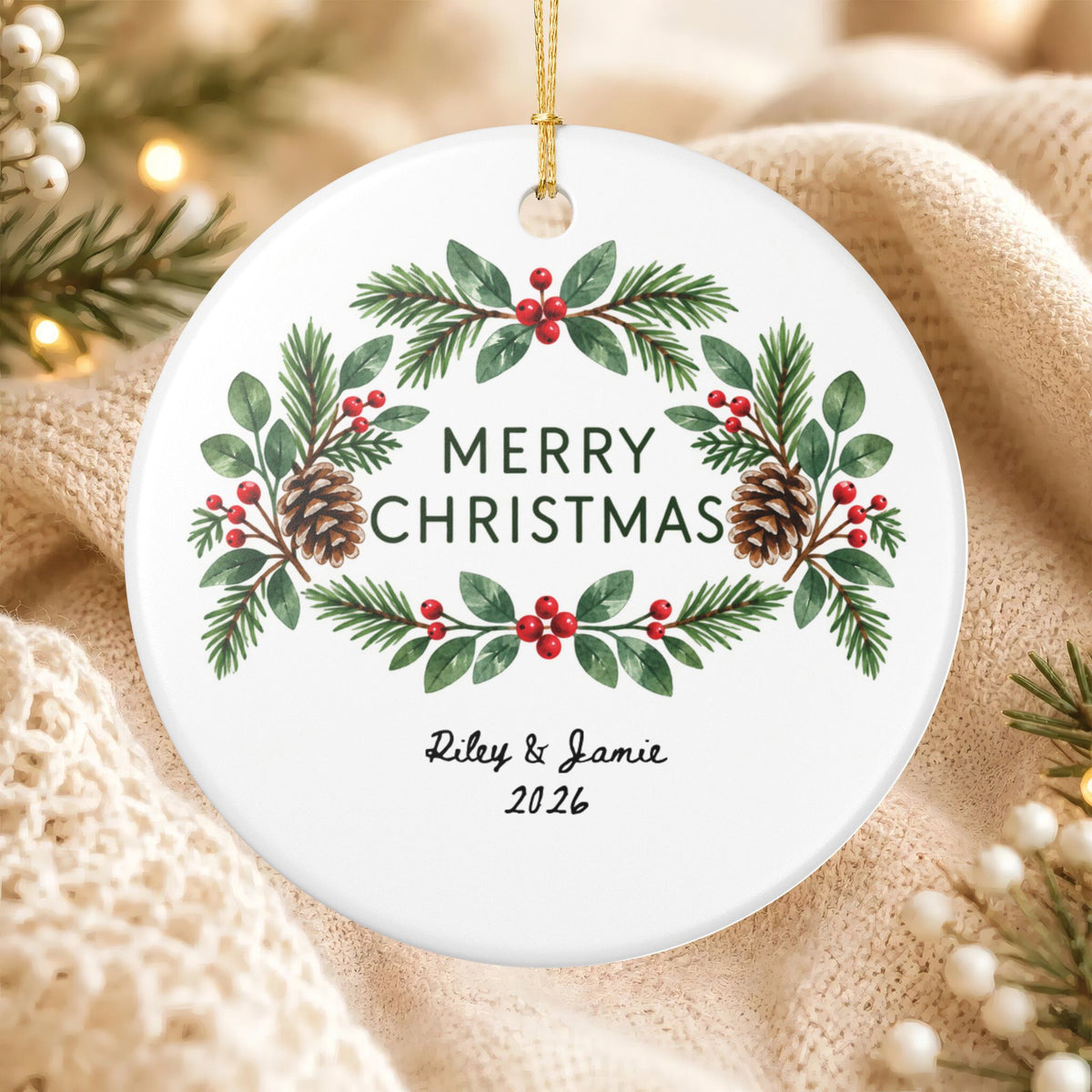 Heritage Single-Sided Ceramic Ornament