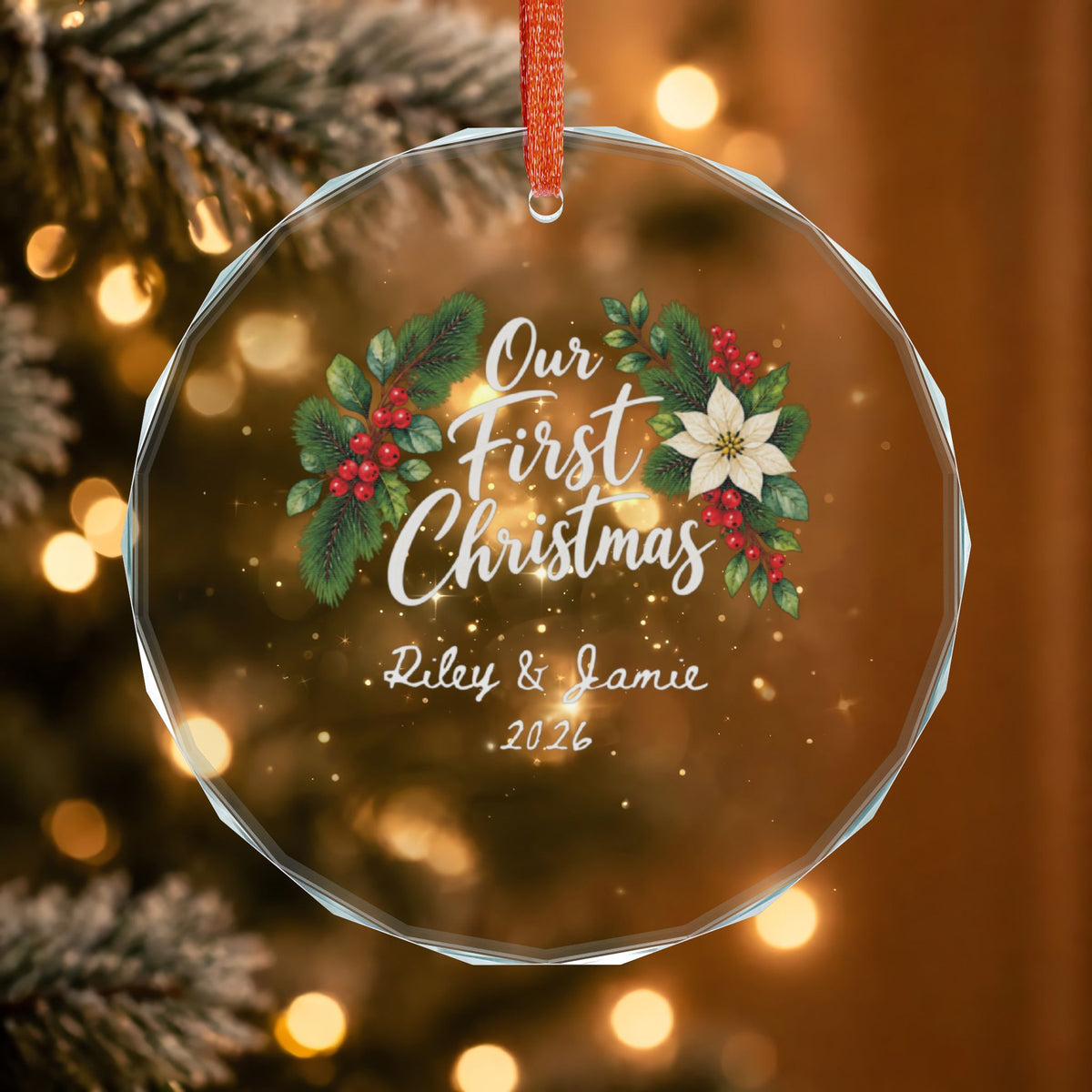 Maison Crystal Christmas Ornament