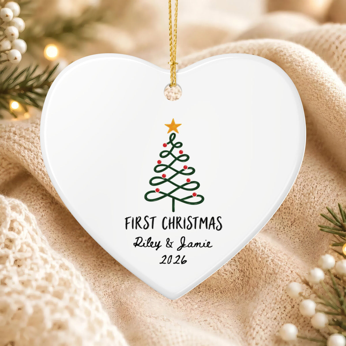 Heritage Single-Sided Ceramic Ornament
