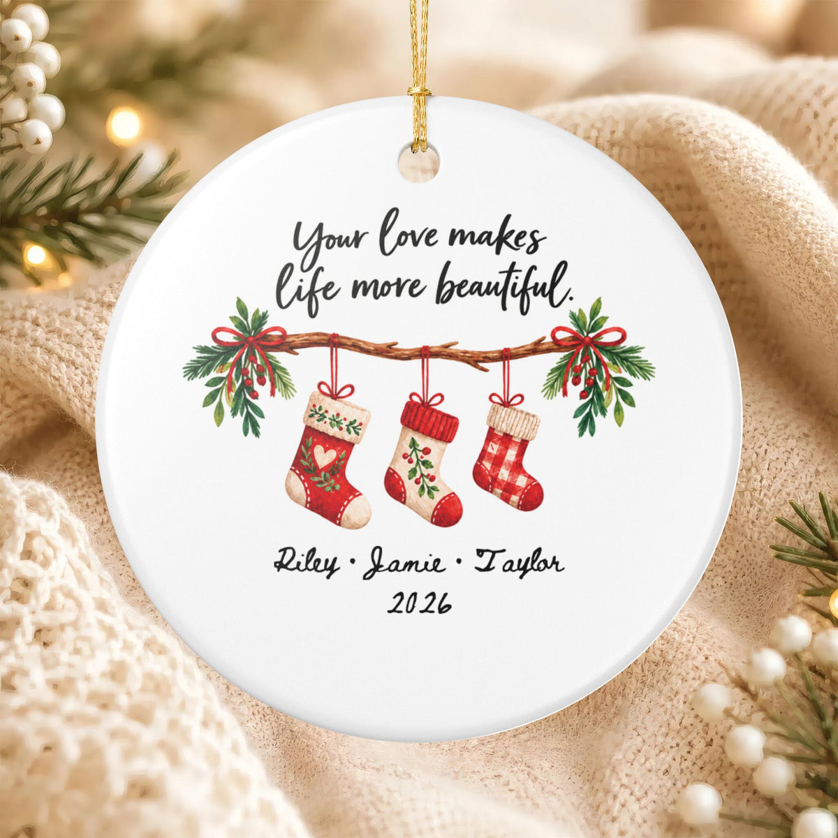 Heritage Single-Sided Ceramic Ornament