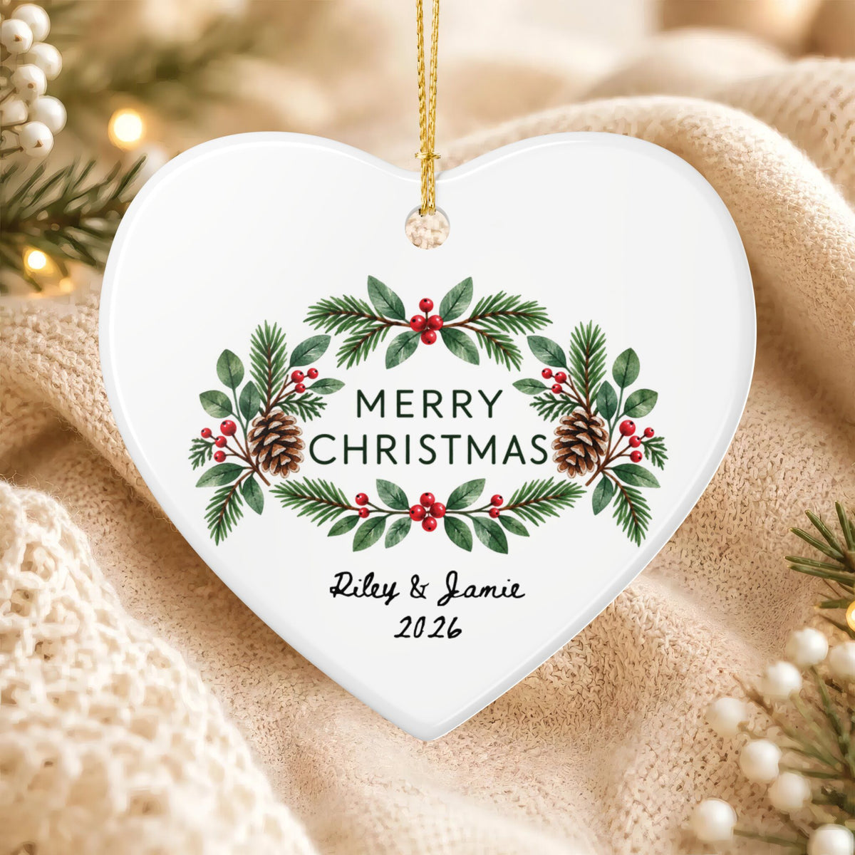 Heritage Single-Sided Ceramic Ornament
