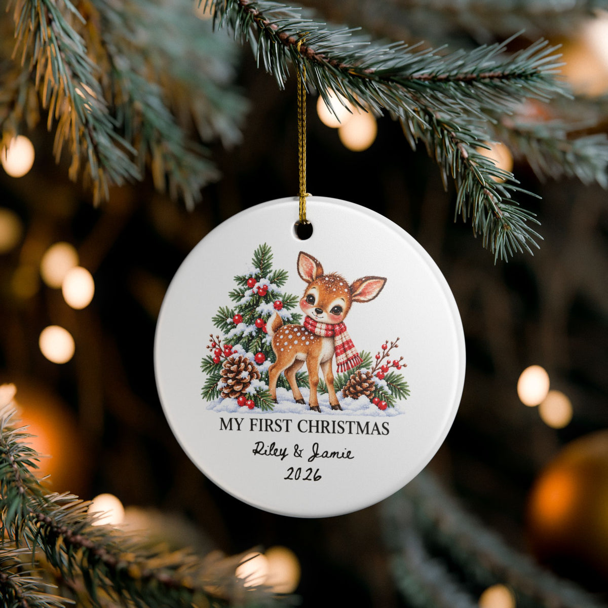 Heritage Single-Sided Ceramic Ornament