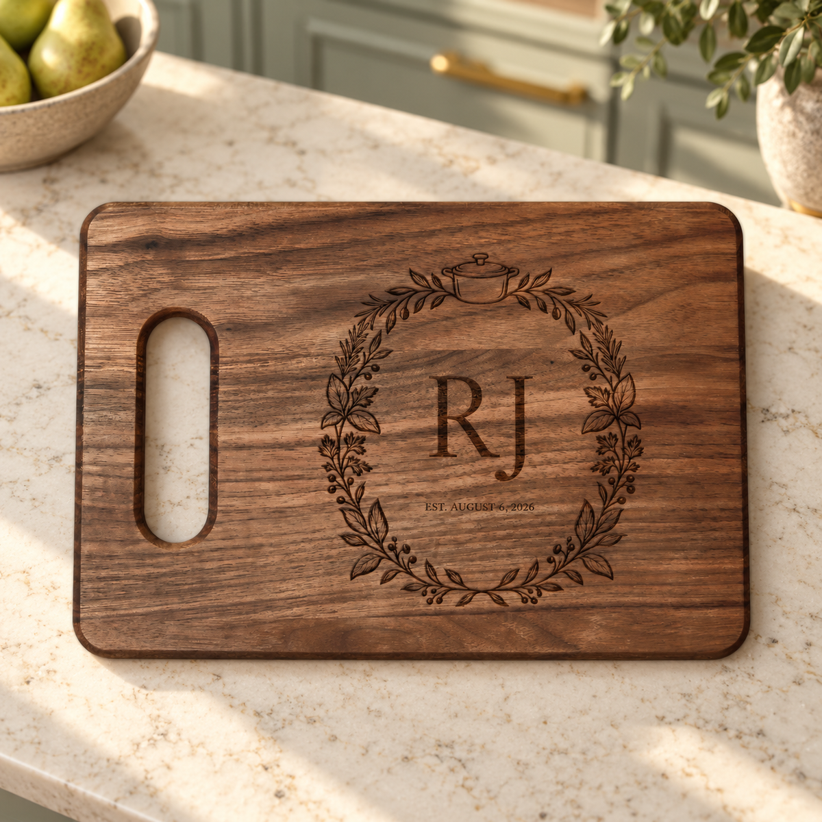 Atelier Engraved Personalized Wooden Cutting Board