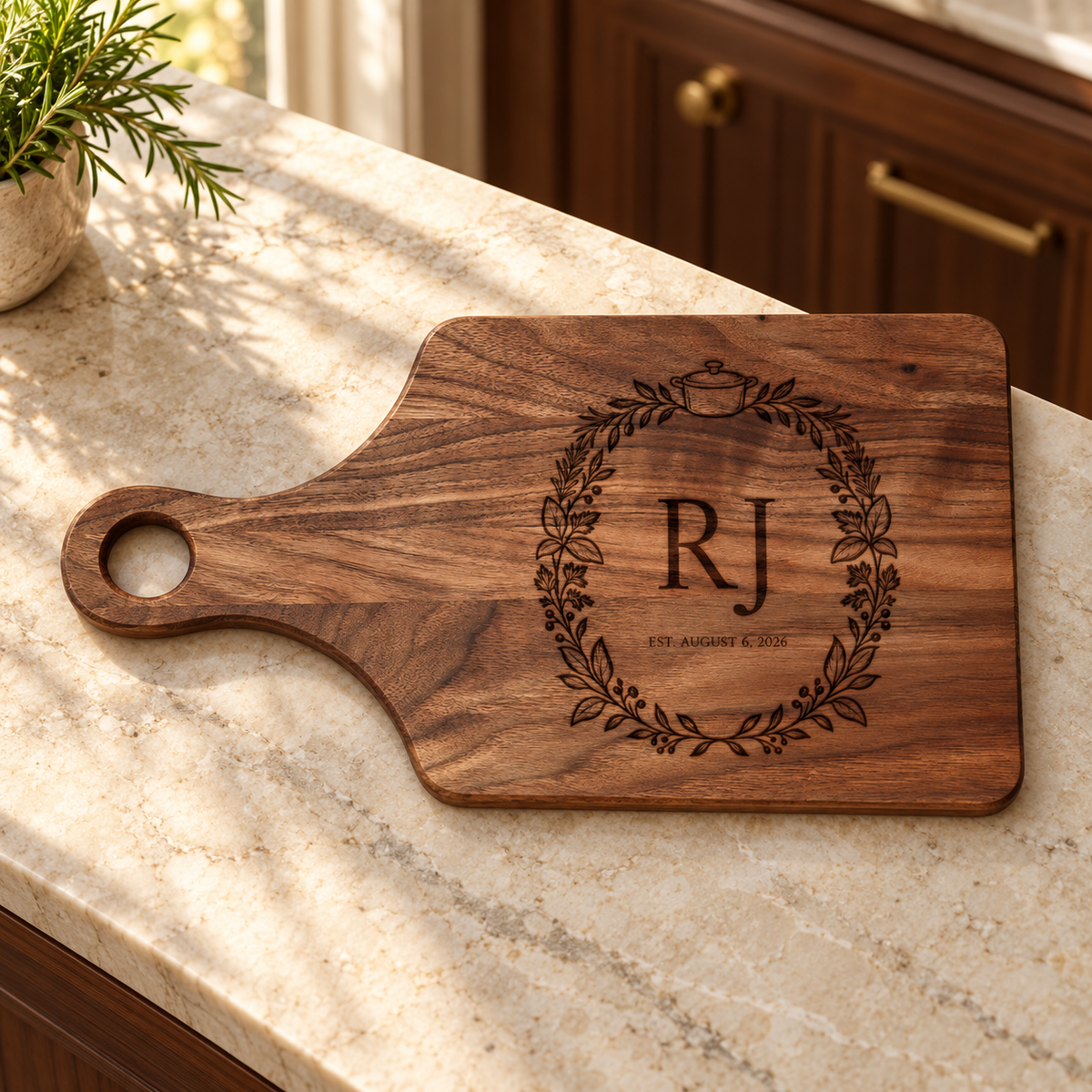 Atelier Engraved Personalized Wooden Cutting Board