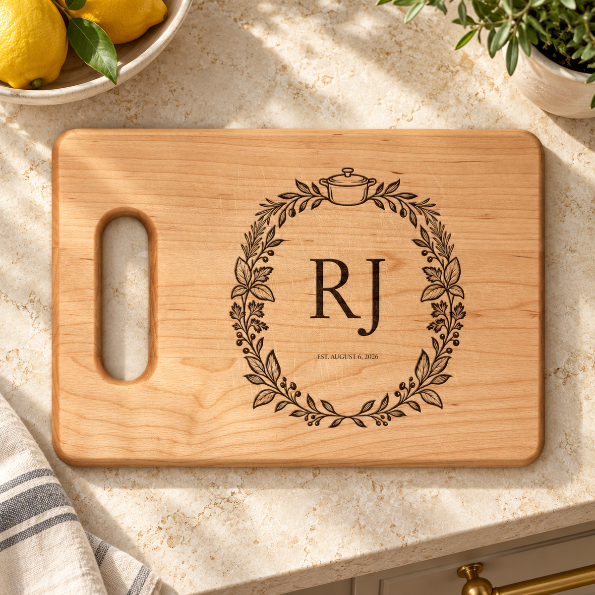 Atelier Engraved Personalized Wooden Cutting Board