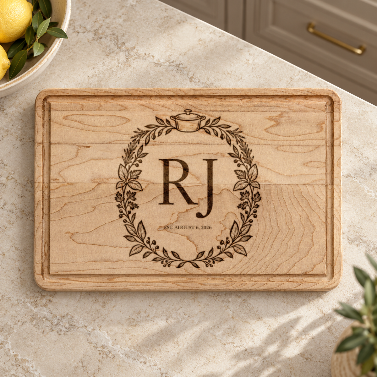 Atelier Engraved Personalized Wooden Cutting Board