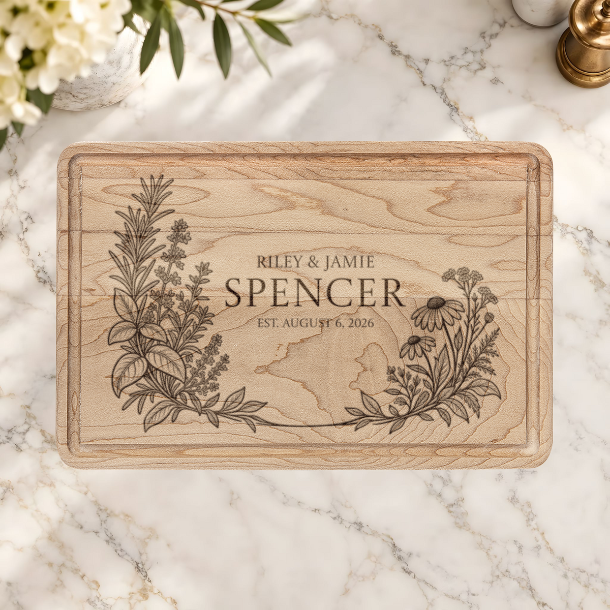 Atelier Engraved Personalized Wooden Cutting Board