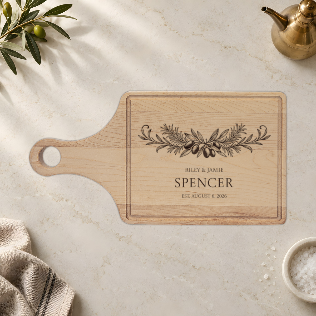 Atelier Engraved Personalized Wooden Cutting Board
