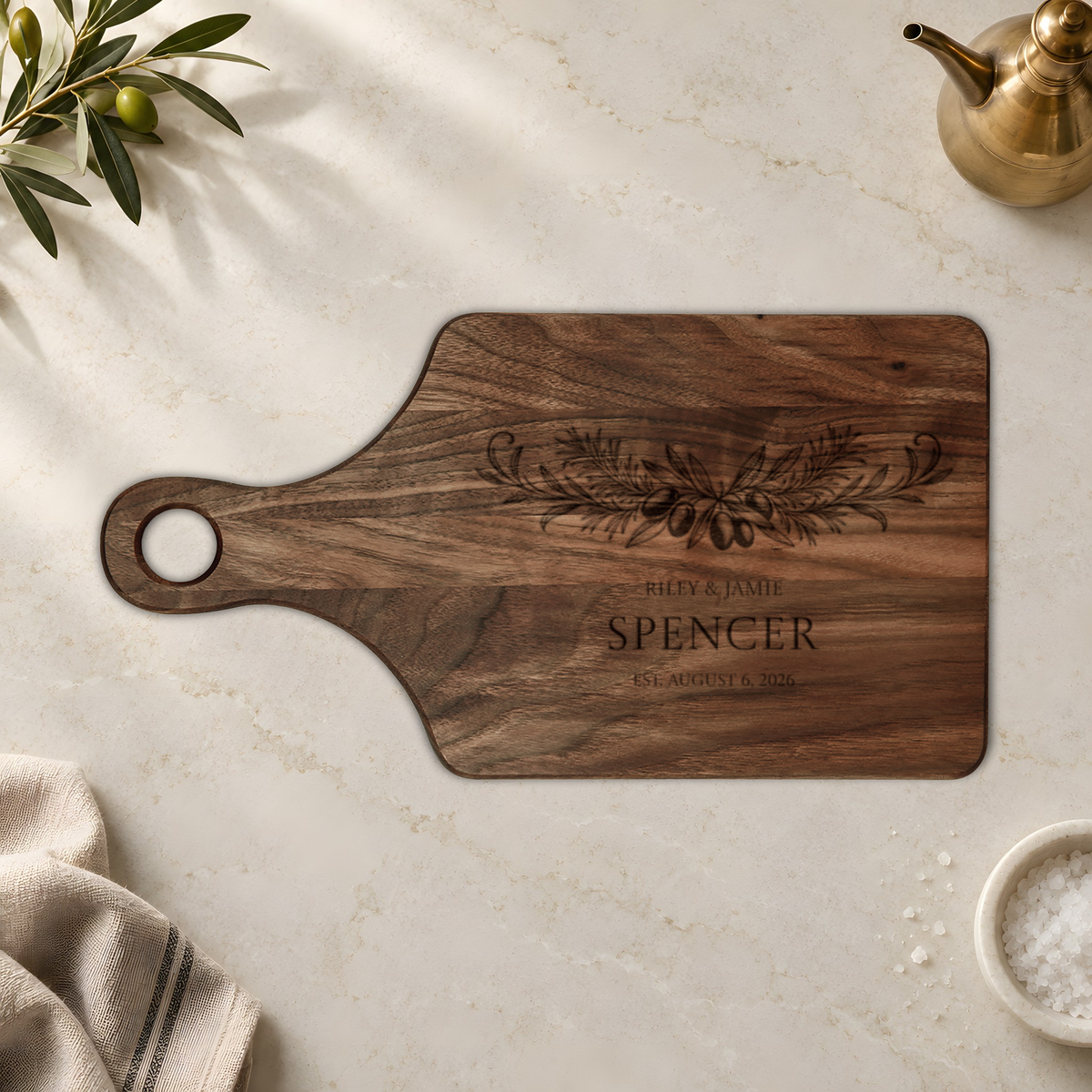 Atelier Engraved Personalized Wooden Cutting Board