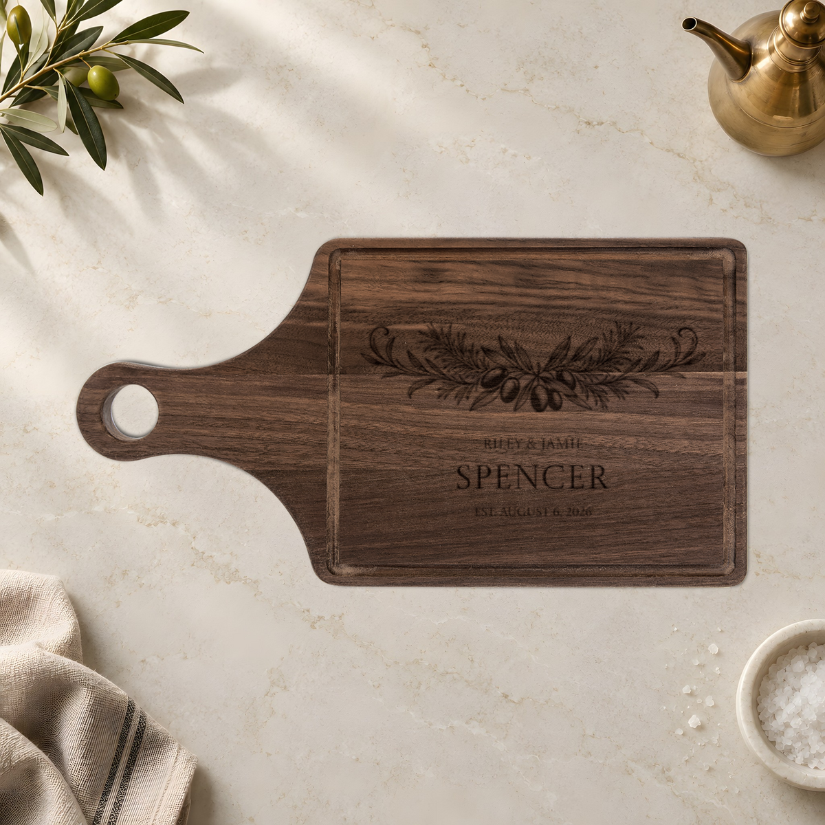 Atelier Engraved Personalized Wooden Cutting Board
