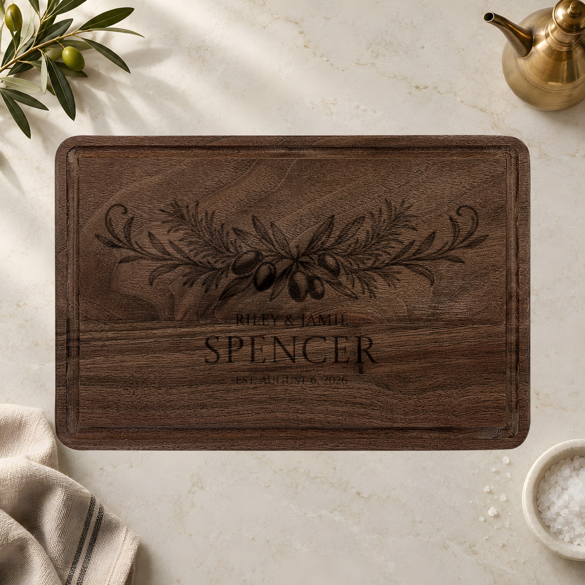 Atelier Engraved Personalized Wooden Cutting Board