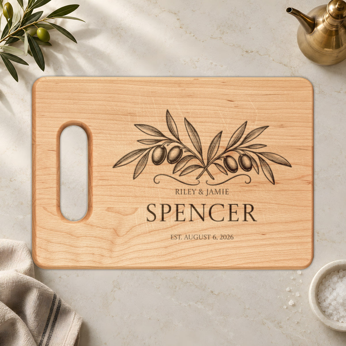 Atelier Engraved Personalized Wooden Cutting Board