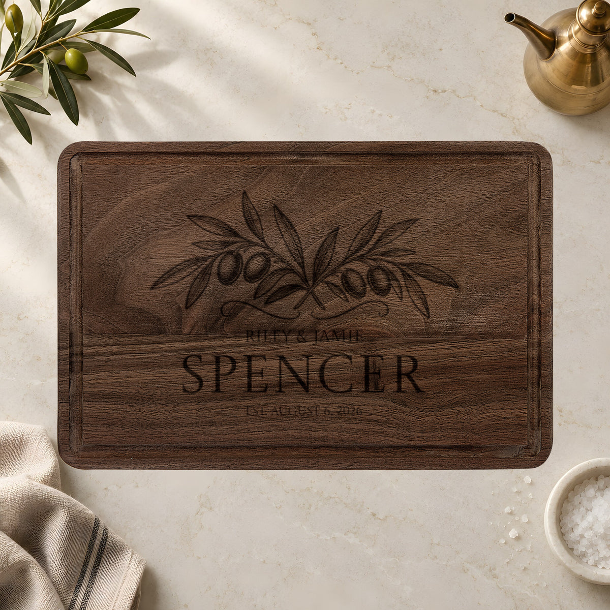 Atelier Engraved Personalized Wooden Cutting Board