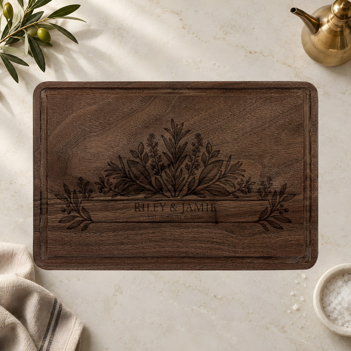 Atelier Engraved Personalized Wooden Cutting Board