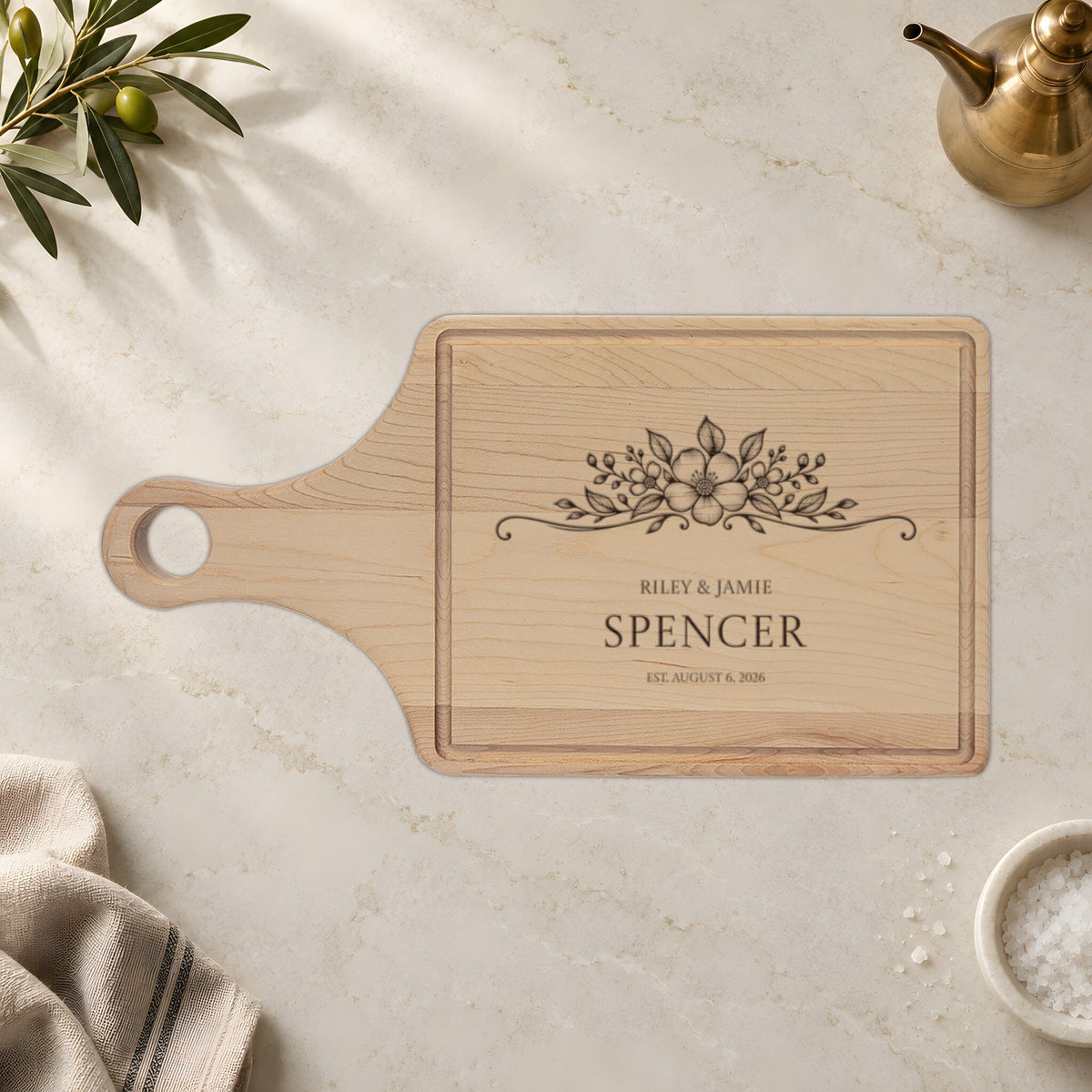 Atelier Engraved Personalized Wooden Cutting Board
