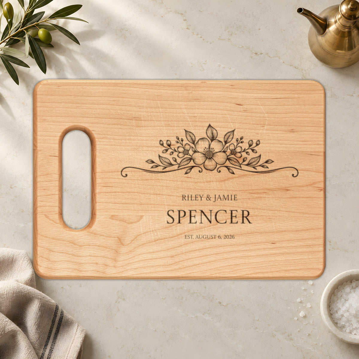 Atelier Engraved Personalized Wooden Cutting Board