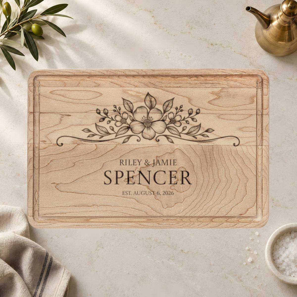 Atelier Engraved Personalized Wooden Cutting Board