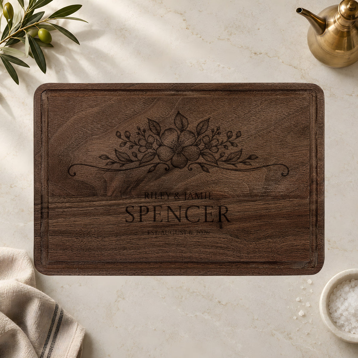 Atelier Engraved Personalized Wooden Cutting Board