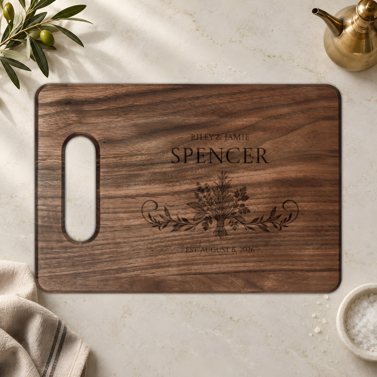 Atelier Engraved Personalized Wooden Cutting Board