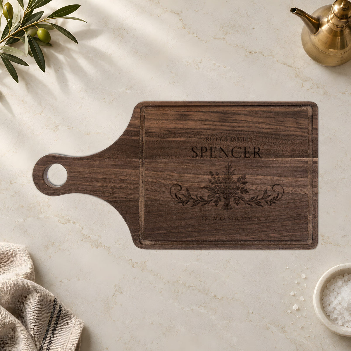 Atelier Engraved Personalized Wooden Cutting Board