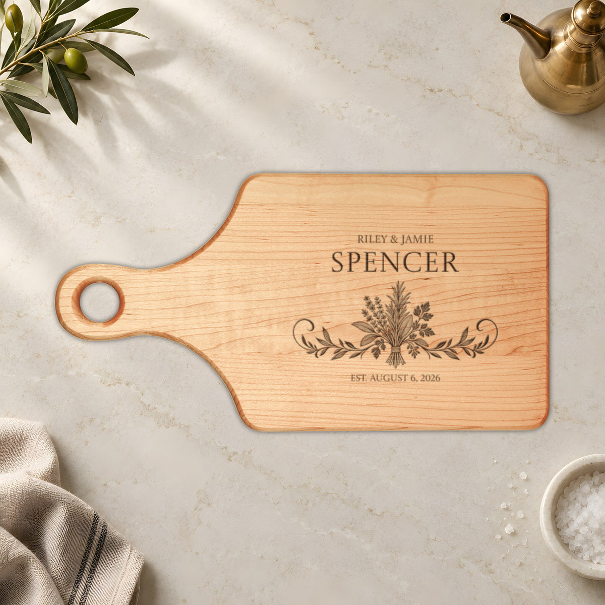 Atelier Engraved Personalized Wooden Cutting Board